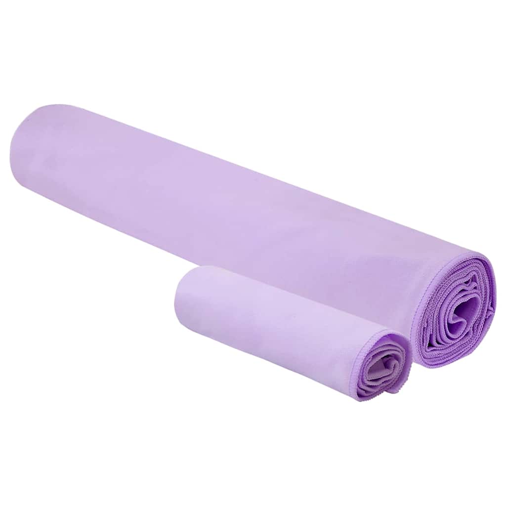 Sporthandtuch Set 2 pcs Dunkelgrau Stoff