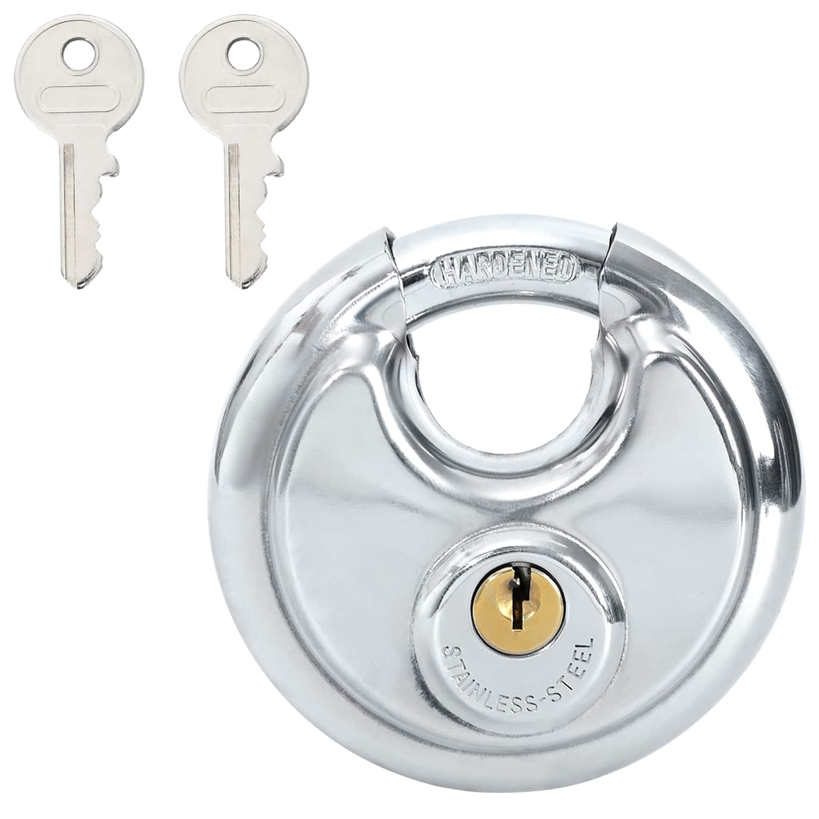 Diskusschlösser mit Schlüsseln 2 pcs Silber 6 x 2,3 x 6 cm
