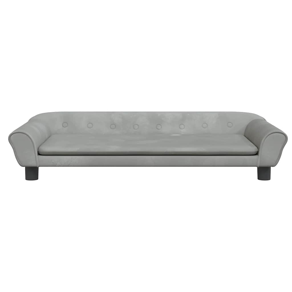 Kindersofa Blau 100x50x26 cm Samt