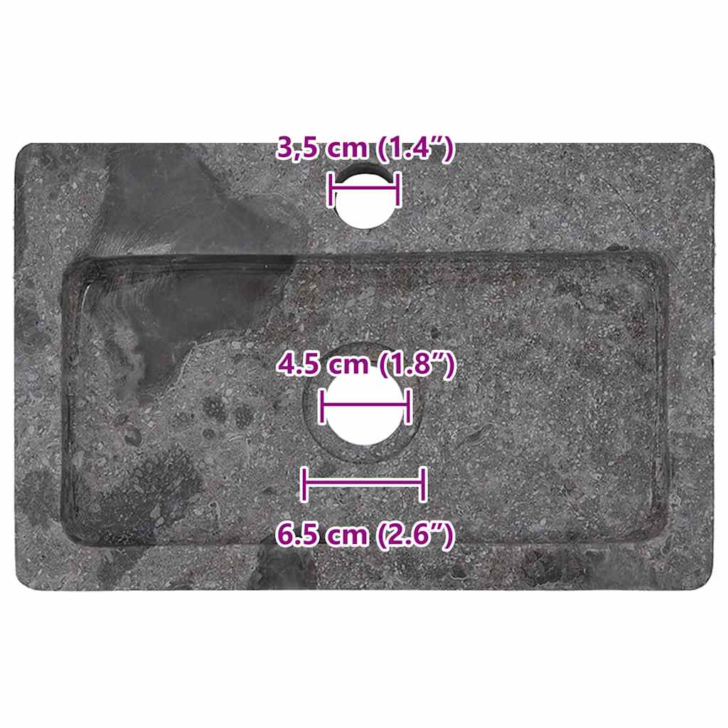 Wandwaschbecken Creme 38x24x6,5 cm Marmor