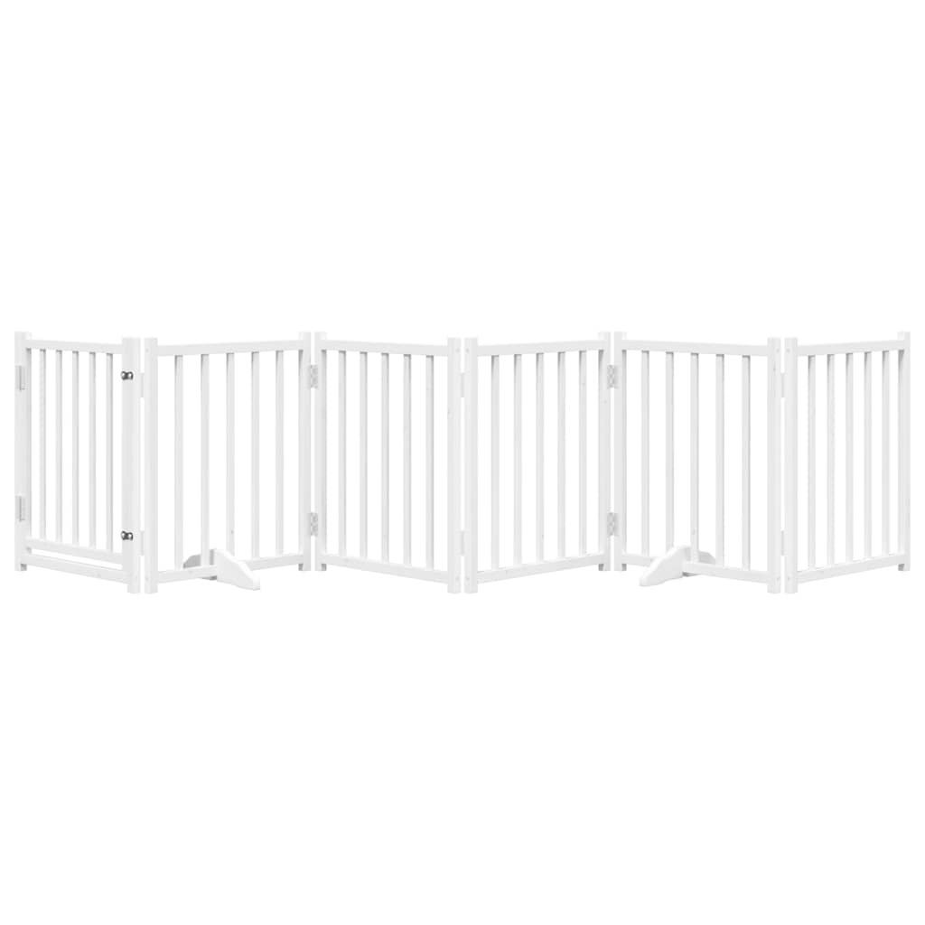 3-tlg. Hundetor Faltbar 150 cm Massivholz Tanne
