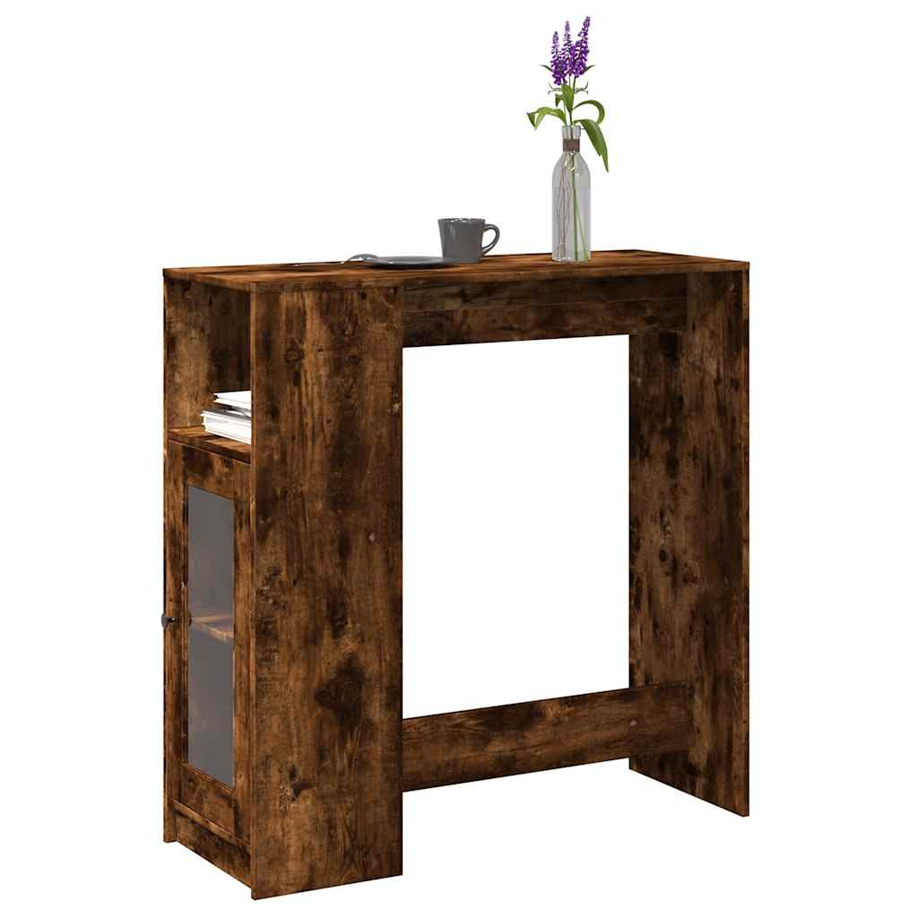 Bartisch Schwarz Eichen-Optik 101 x 40 x 103,5 cm Holzwerkstoff