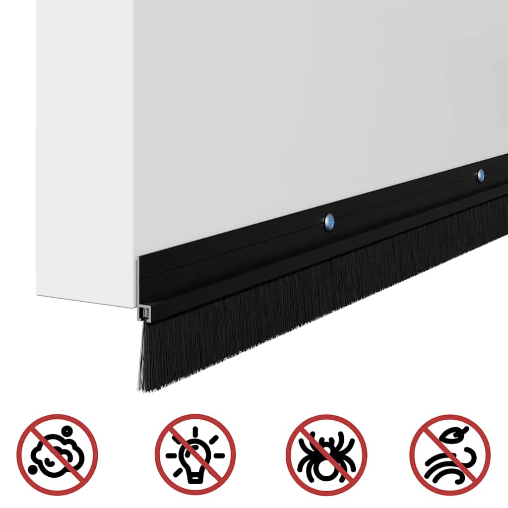 Aufsteck Türbürstendichtungen 2 pcs Braun 100 cm