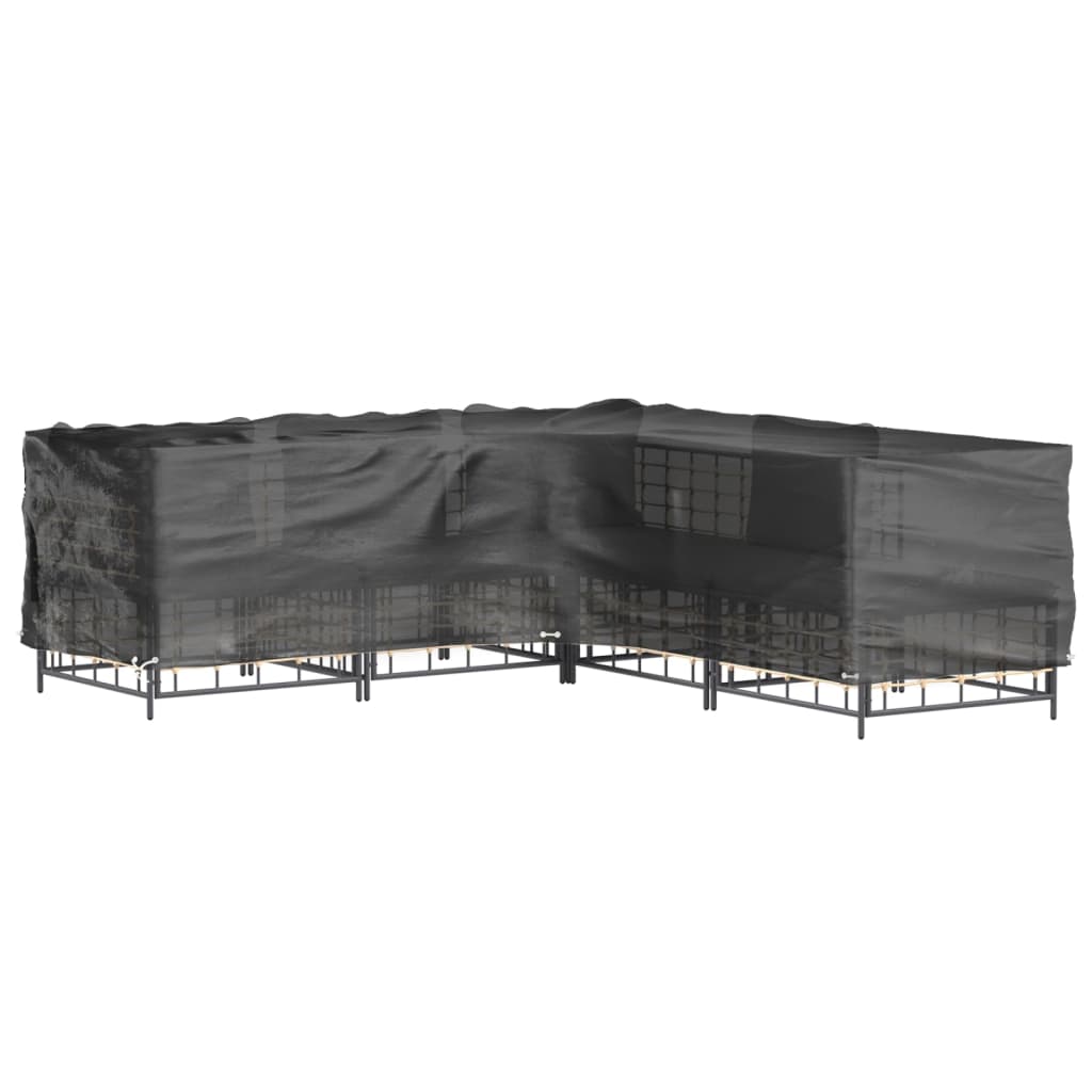 Gartenmöbel-Abdeckungen 2 Stk. L-Form 12 Ösen 250x250x90 cm