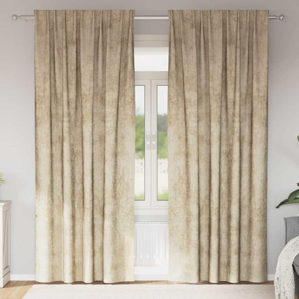 Samtvorhänge mit Vorhängen 2 pcs Weinrot 140 x 140 cm Samt