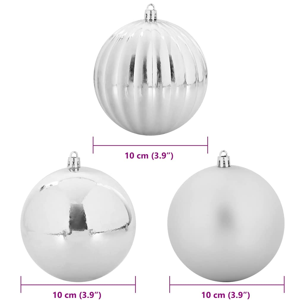 Weihnachtsbaumkugel Set XL 9 pcs Rot Kunststoff
