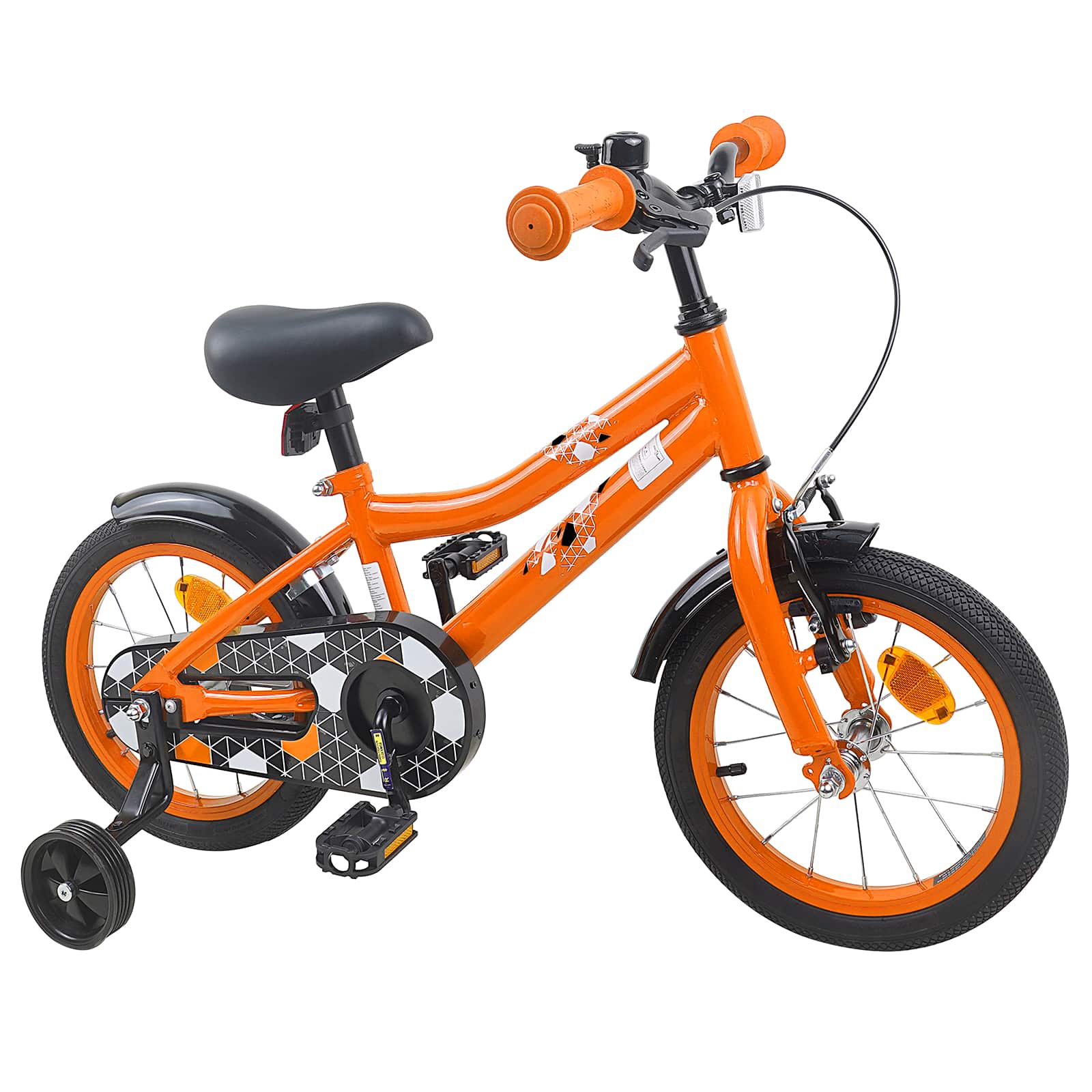 Kinderfahrrad 12 Zoll für 2-4 Jahre alt Schwarz