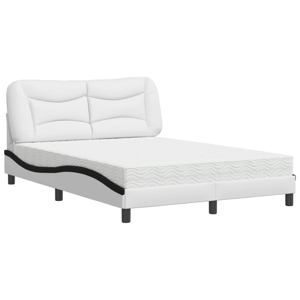 Bett mit Matratze "Hvar" Schwarz 80x200 cm Kunstleder