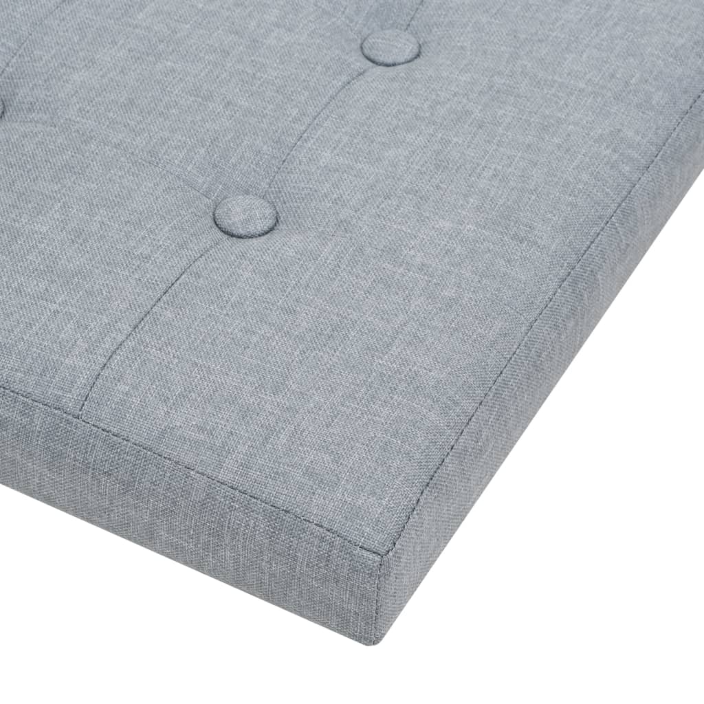 Hocker mit Stauraum Cremeweiß Leinenoptik