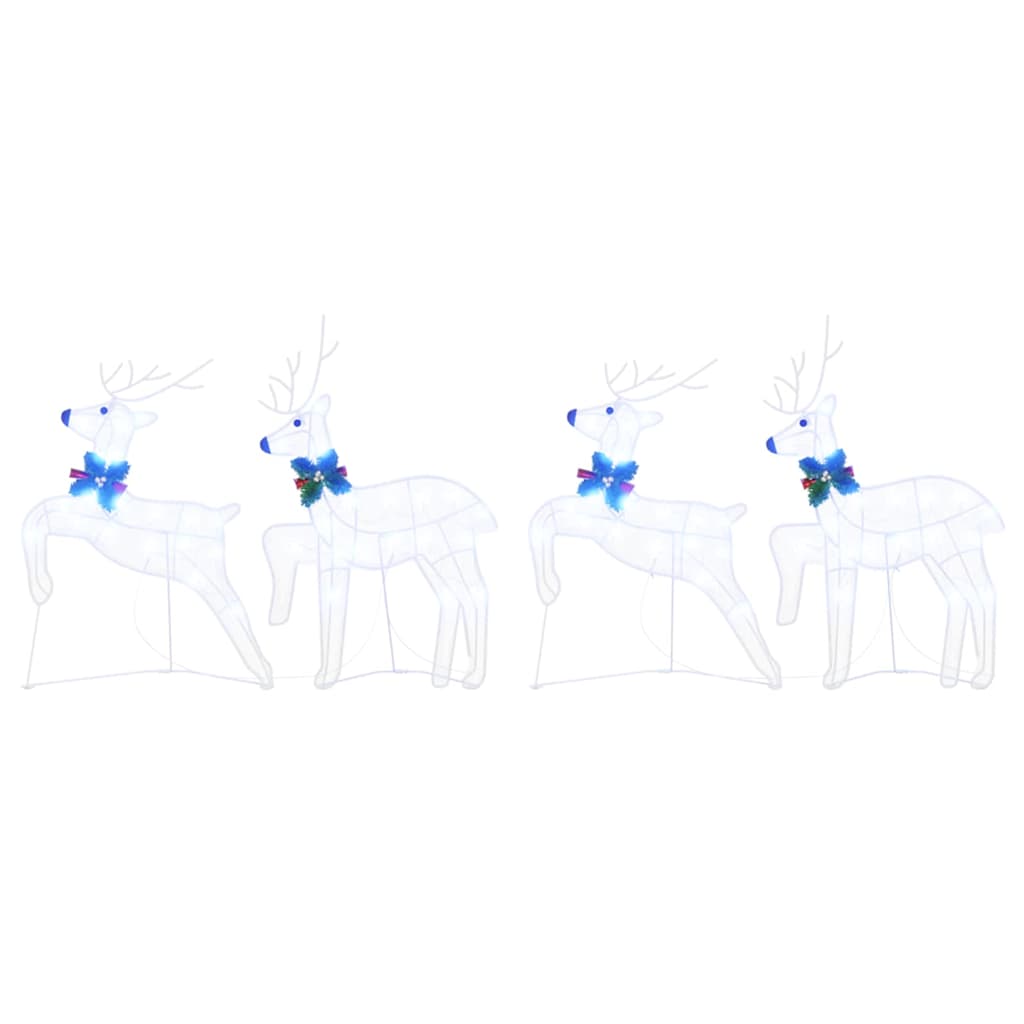 LED Rentiere 4 pcs Gold Stoff