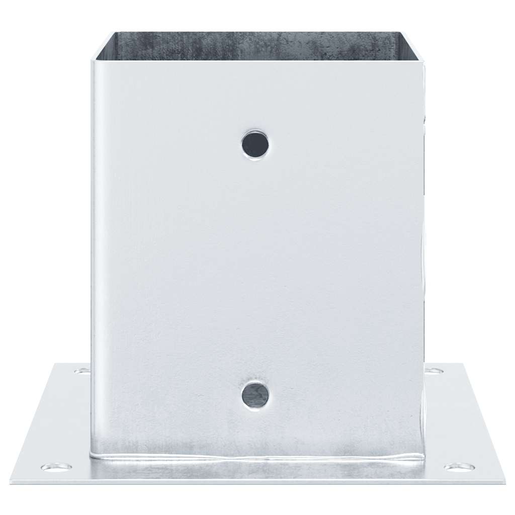Pfostenträger Quadratisch 4Stk. Silber 46x46mm Verzinkter Stahl