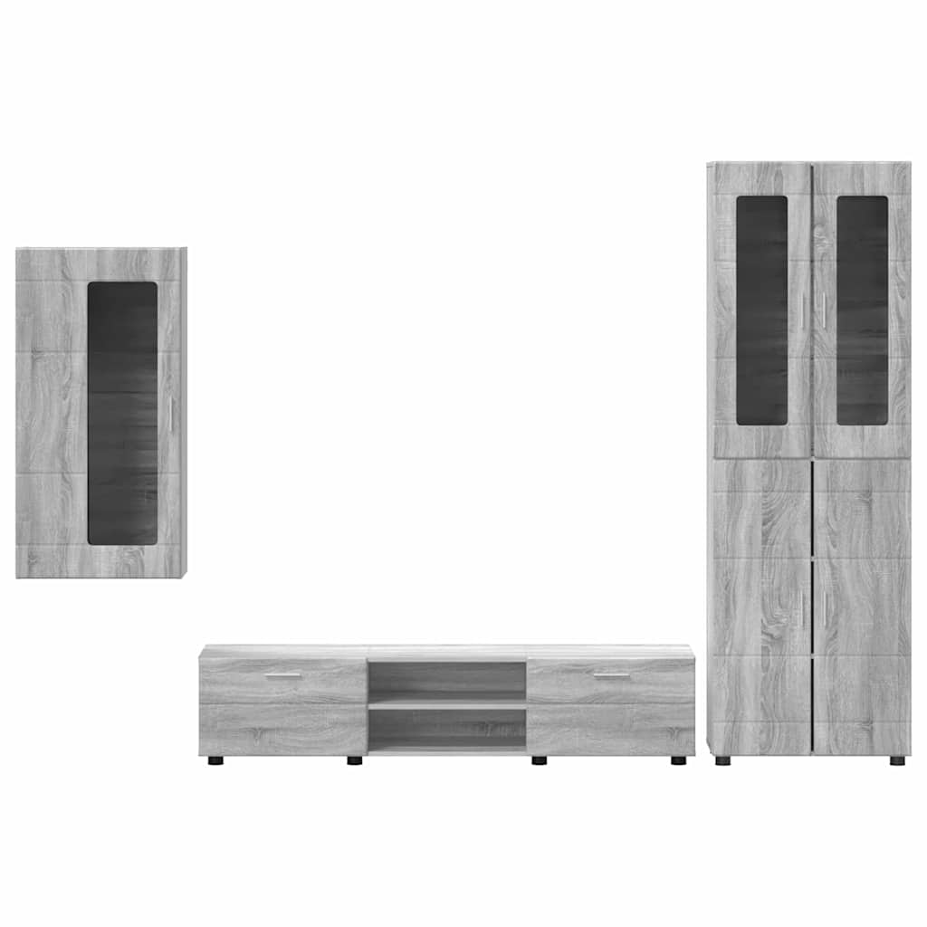 Highboard mit Regal FLORIN Weiß 60 x 35 x 182 cm Holzwerkstoff