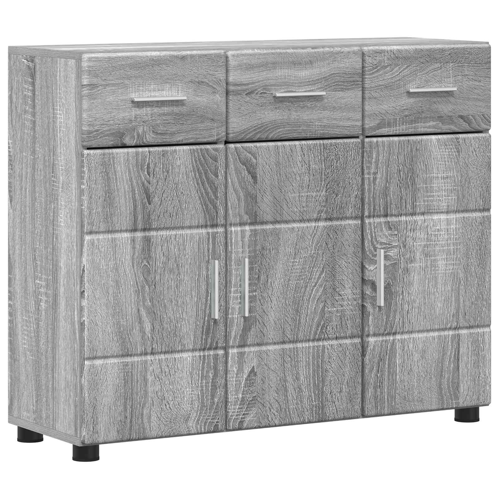 Highboard mit Regal FLORIN Weiß 60 x 35 x 182 cm Holzwerkstoff
