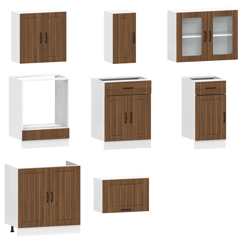 8-tlg. Küchenschrank-Set Kalmar Weiß Holzwerkstoff