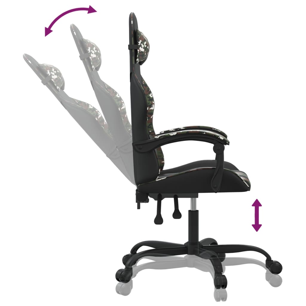 Gaming-Stuhl Drehbar Schwarz und Rot Kunstleder