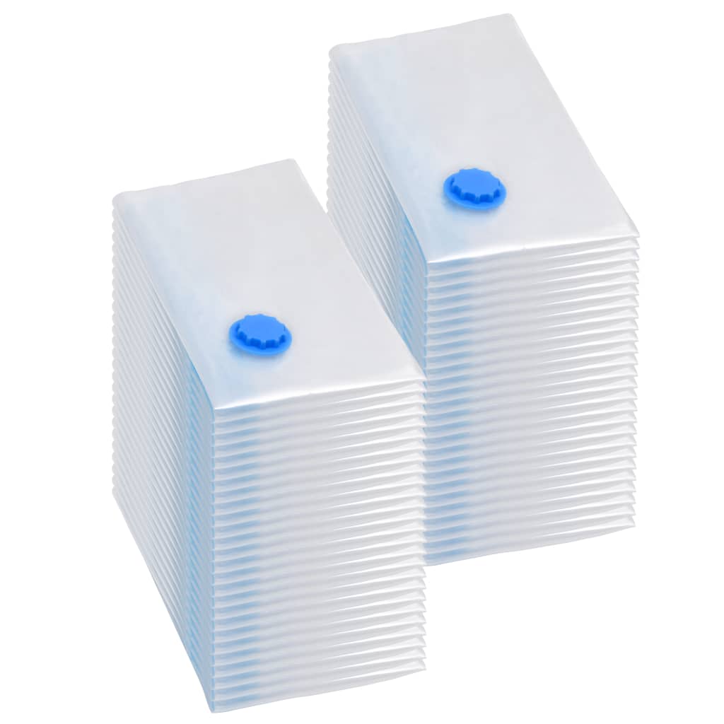 Aufbewahrungstaschen 5 pcs Transparent und Blau 70 x 50 cm