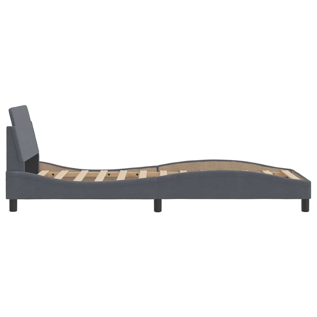 Bettgestell "Dover" Hellgrau 80x200 cm Samt