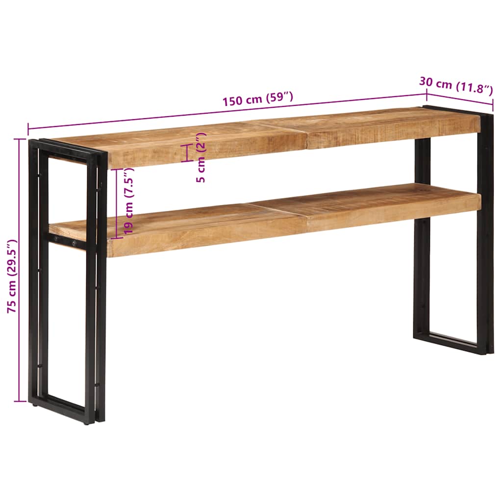 Konsolentisch 90x30x75 cm Altholz Massiv