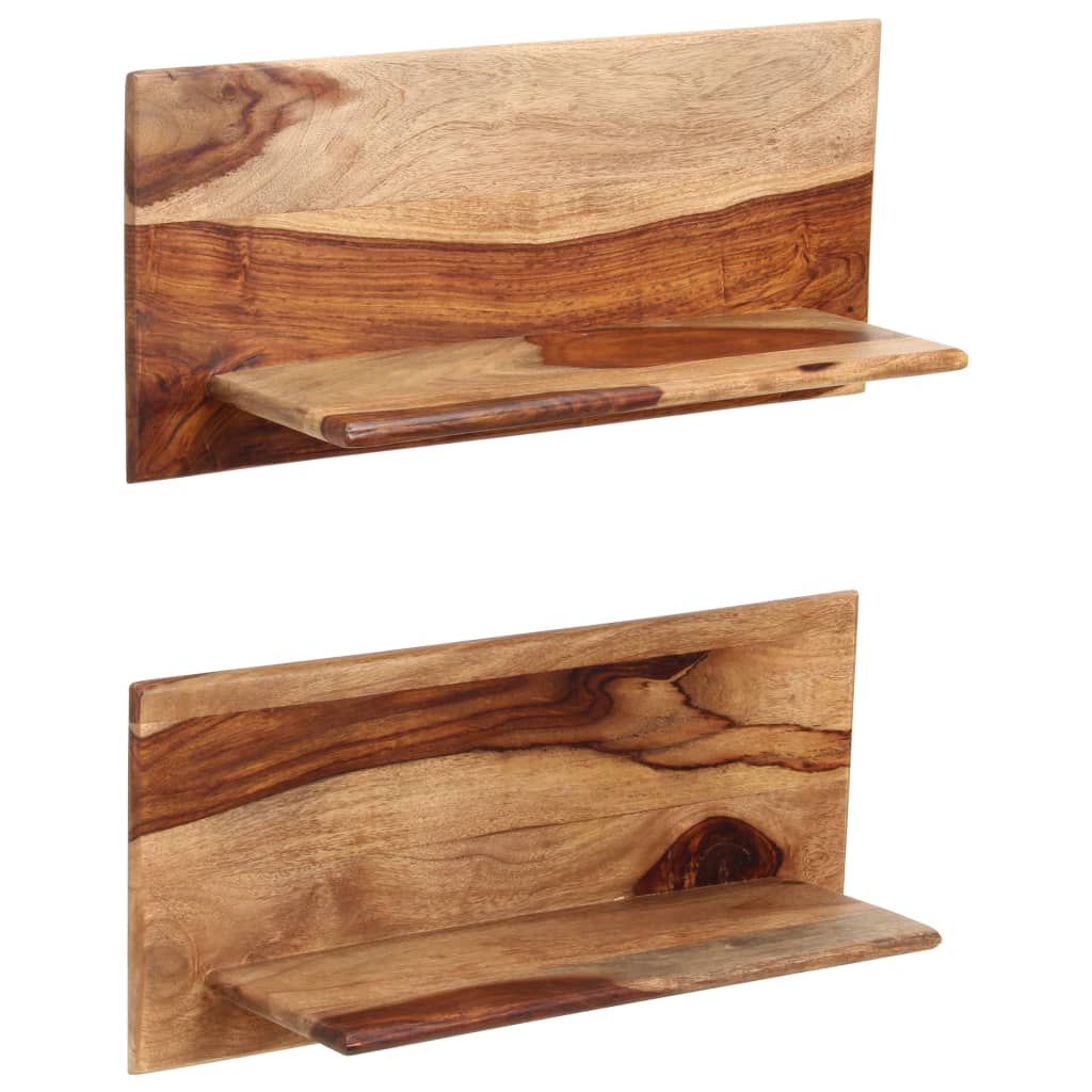 Wandregale 2 Stk. 58x26x20 cm Massivholz Akazie