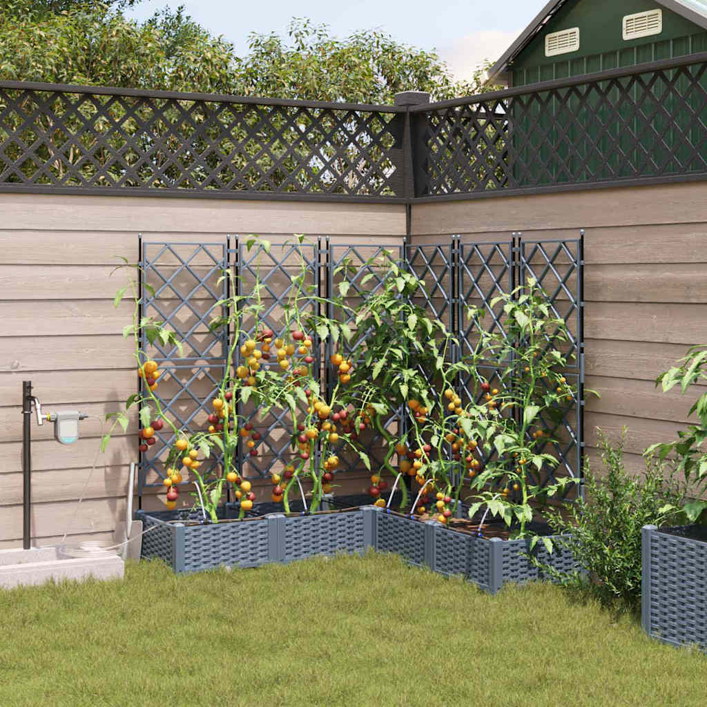 Garten-Pflanzgefäß 4 Stk. Braun 160 x 40 x 22 cm PP