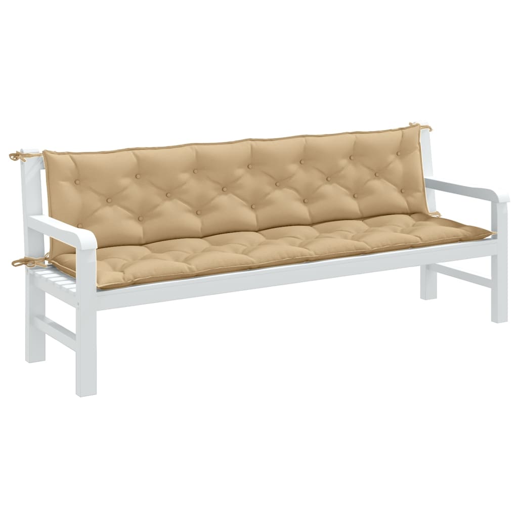 Gartenbank-Auflagen 2 Stk. Melange Anthrazit 100x50x7 cm Stoff
