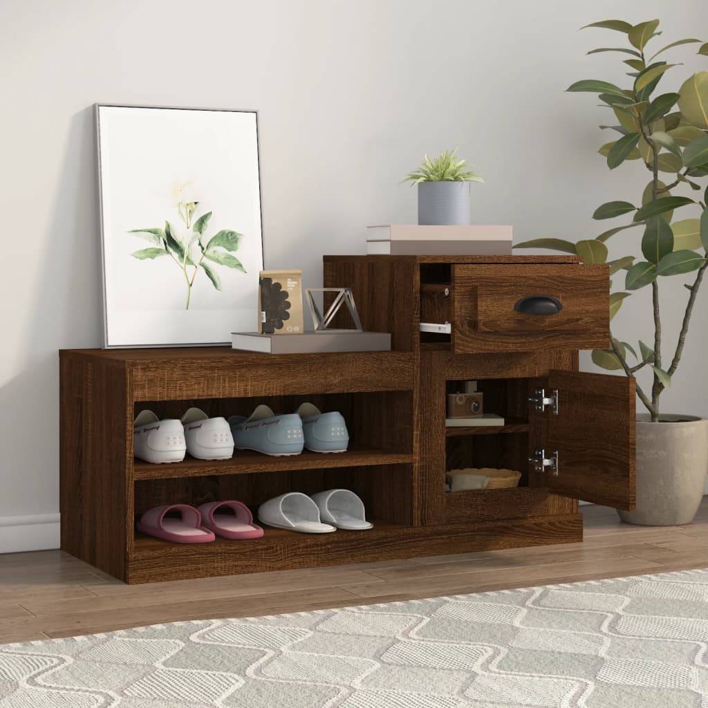 Schuhschrank Weiß 100x42x60 cm Holzwerkstoff