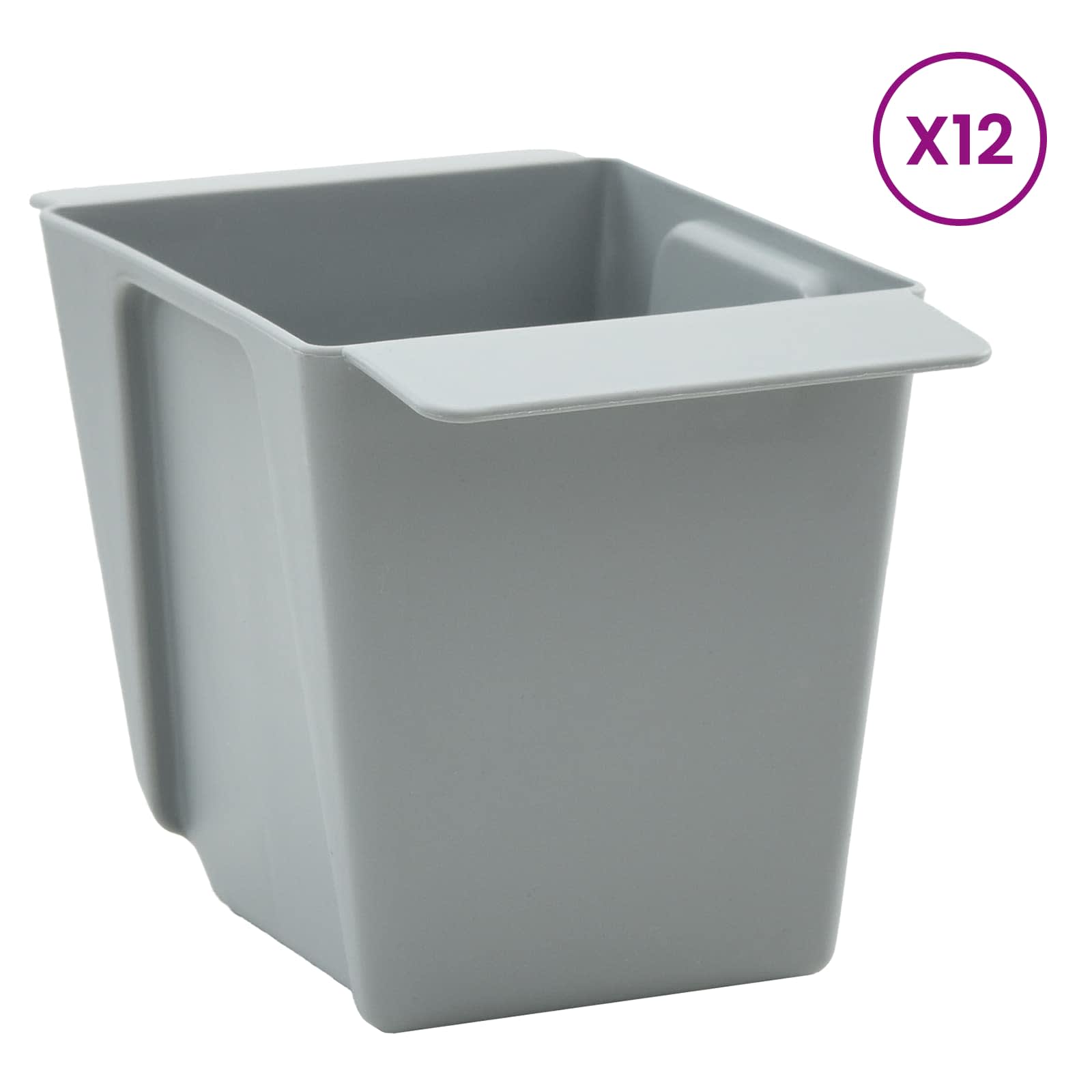 Pflanzkasten für Europaletten 12 Stk. Grau 36x13,5x9,5 cm PP