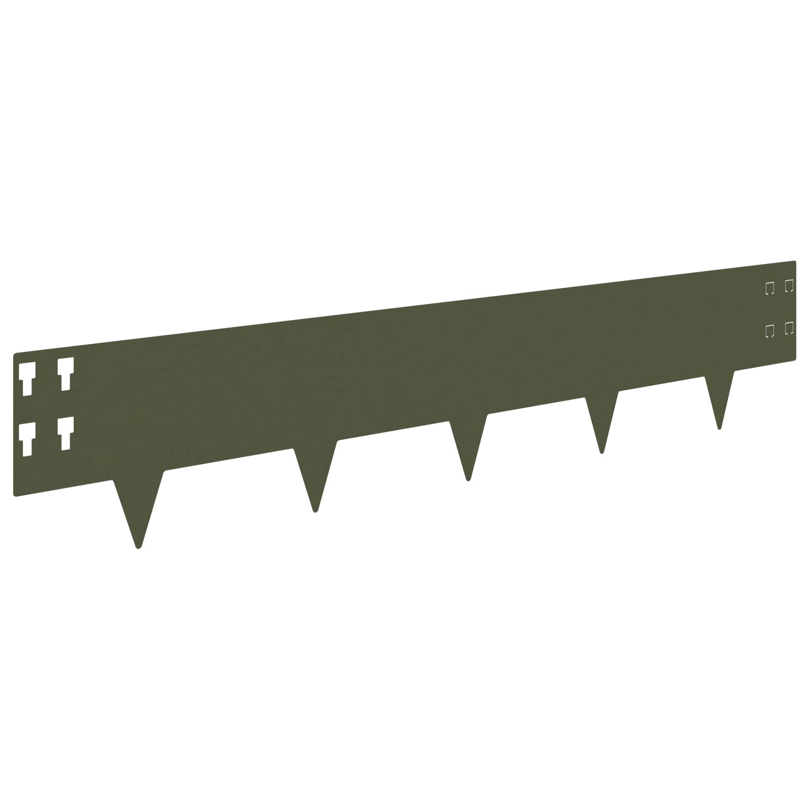 Raseneinfassung 10 pcs 100 x 12 cm Stahl Schwarz