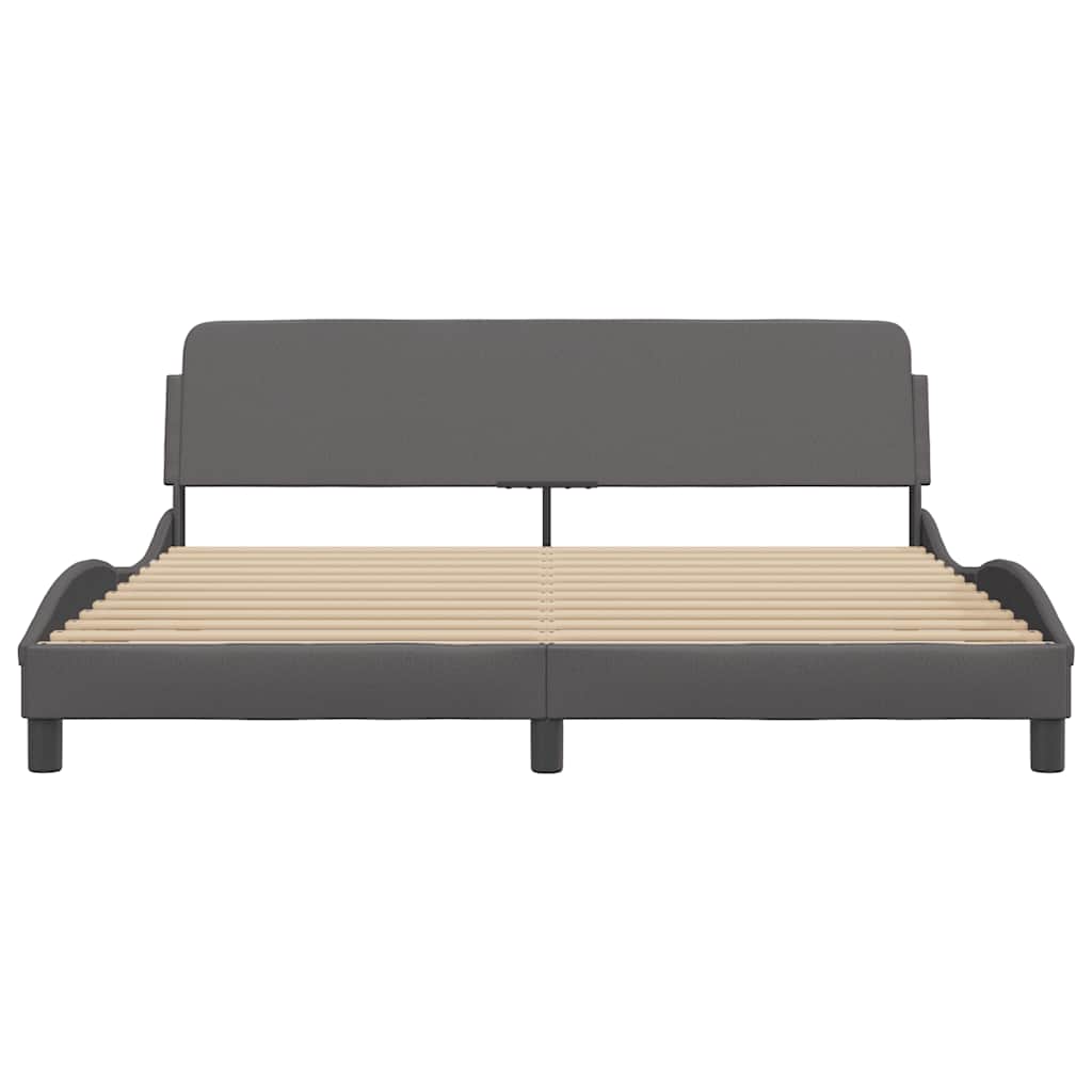 Bettgestell "Dover" Schwarz 80x200 cm Kunstleder