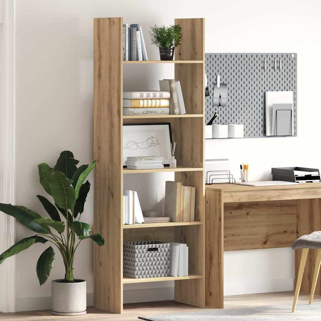 Bücherregal Weiß 60x35x180 cm Holzwerkstoff