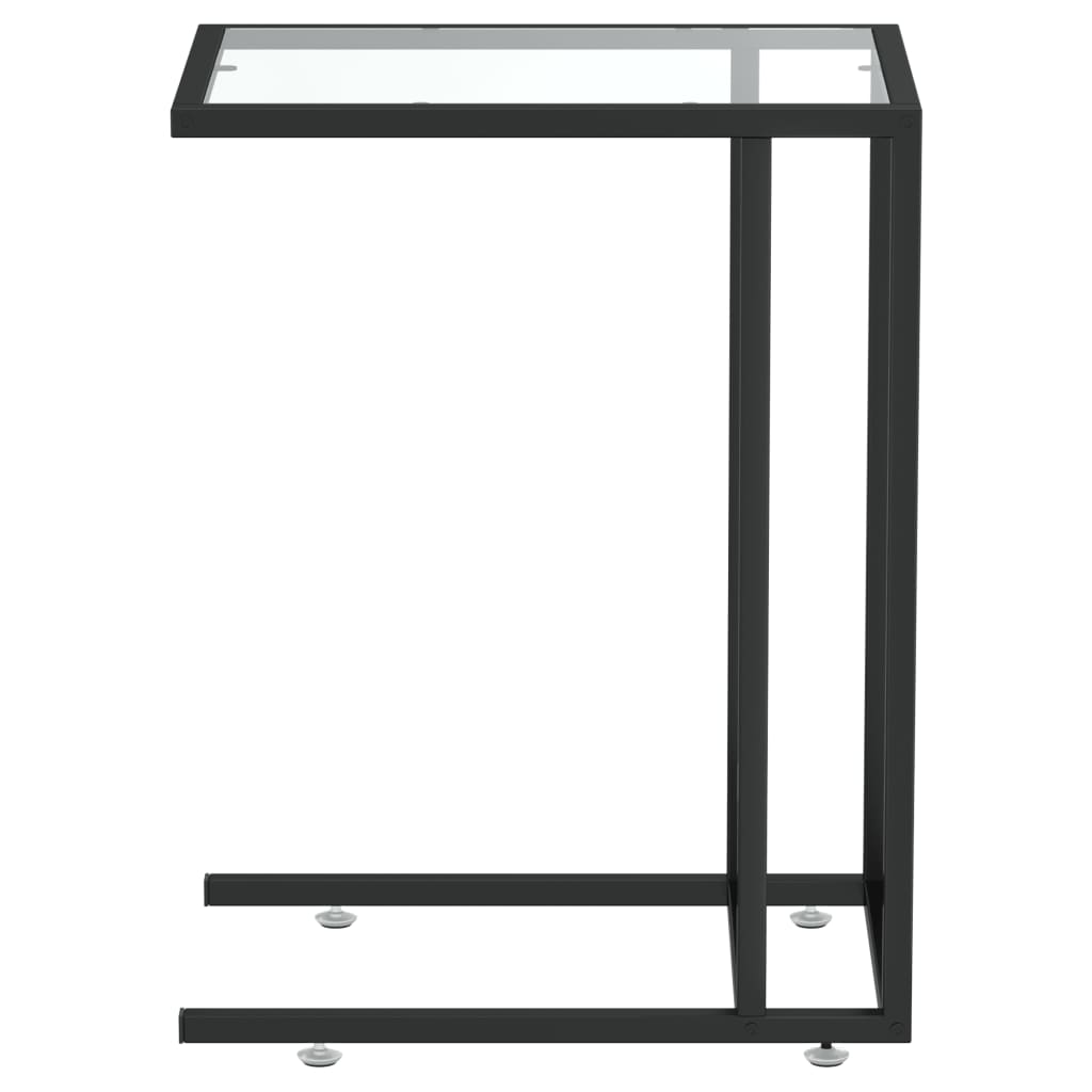 Computer-Beistelltisch Schwarz 50x35x65 cm Hartglas