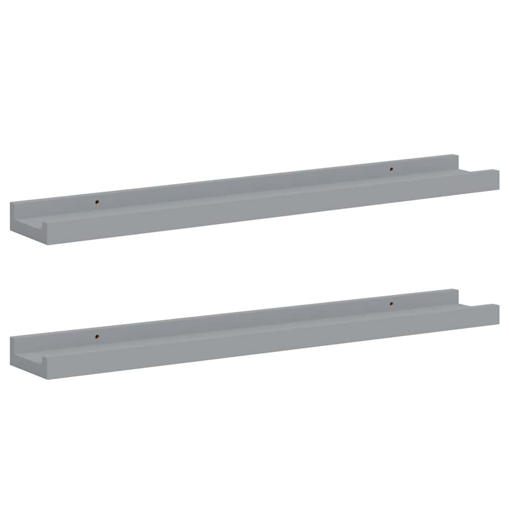 Bilderleisten 2 Stk. Weiß 80x9x3 cm MDF