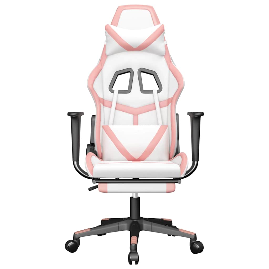 Gaming-Stuhl mit Massagefunktion Schwarz und Grün Kunstleder