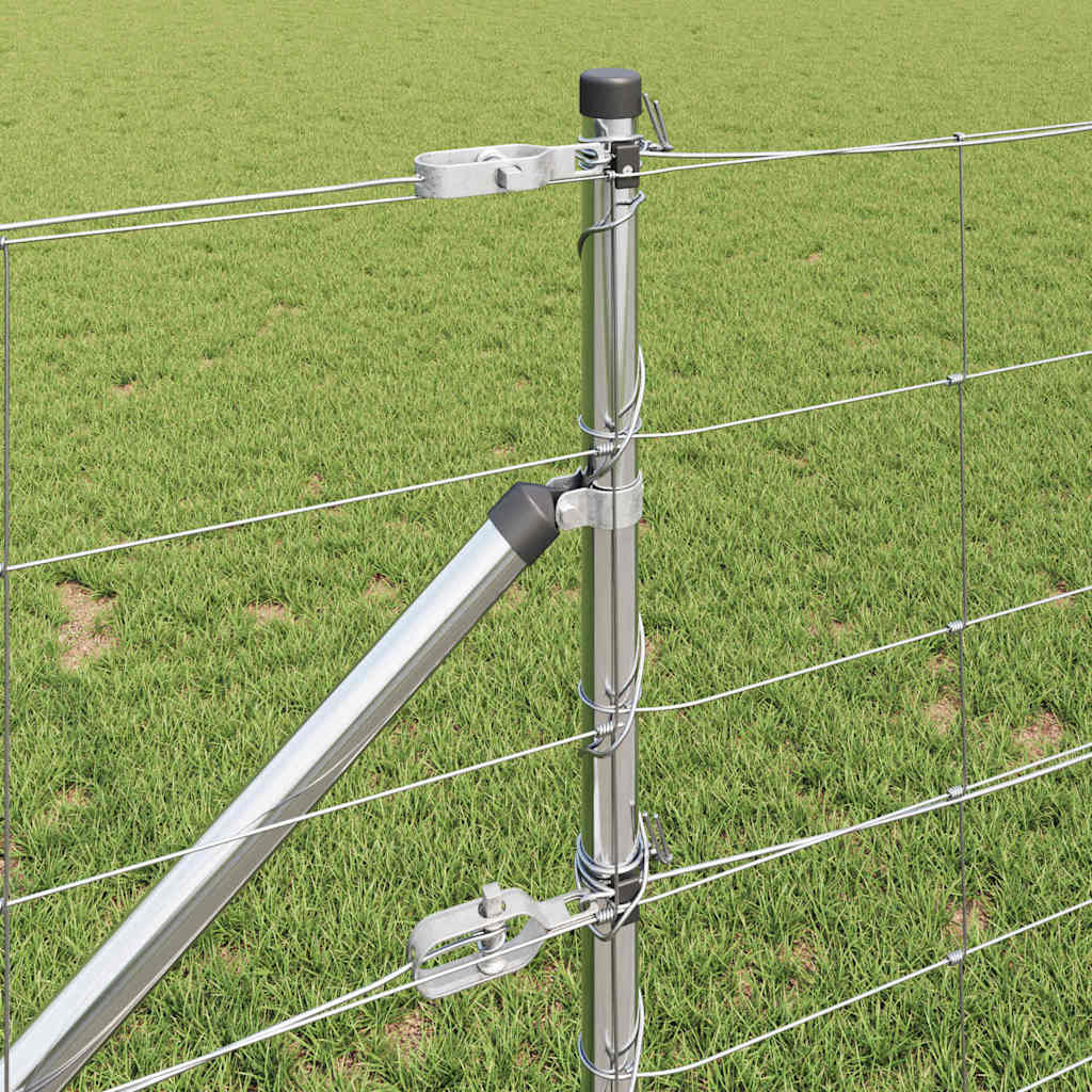 Ground Fix Geschweißter Drahtzaun 25 x 0,8 m Silber Netz