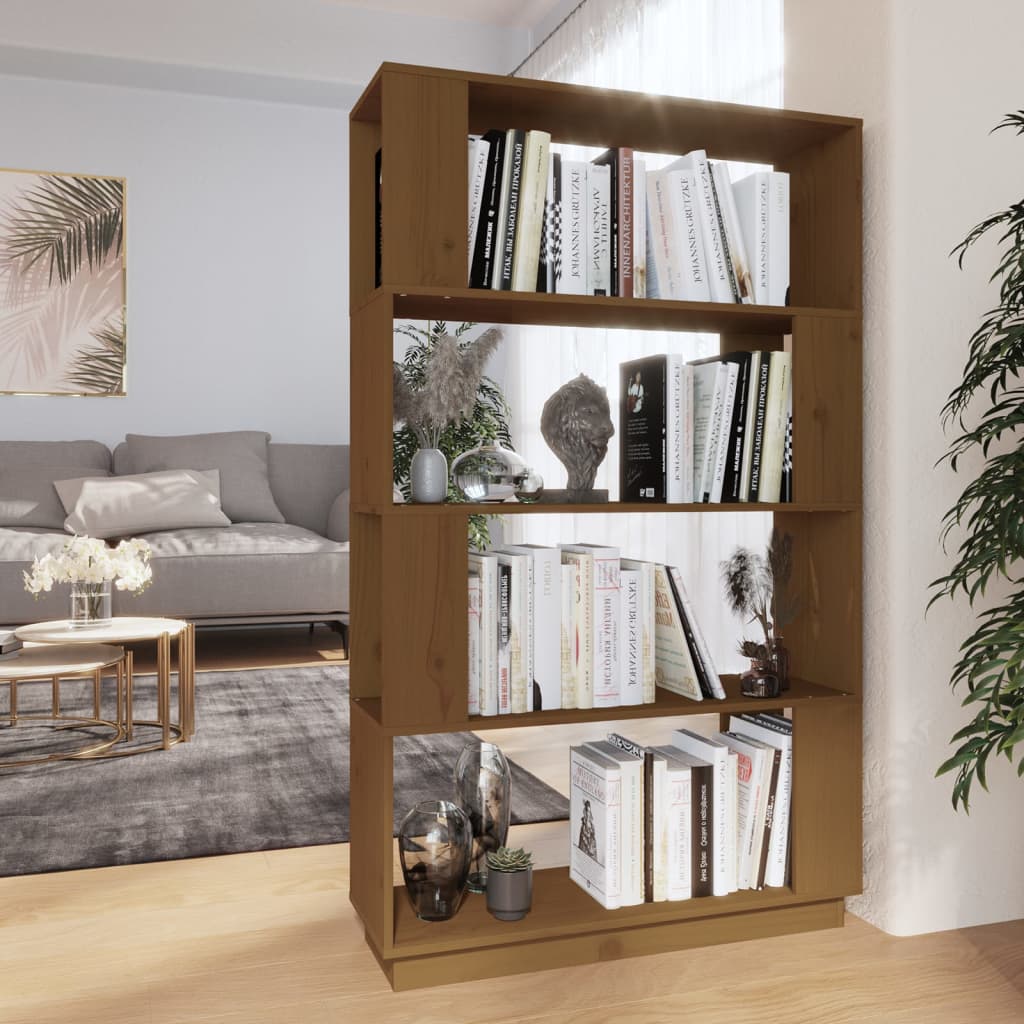 Bücherregal/Raumteiler 80x25x132 cm Massivholz Kiefer