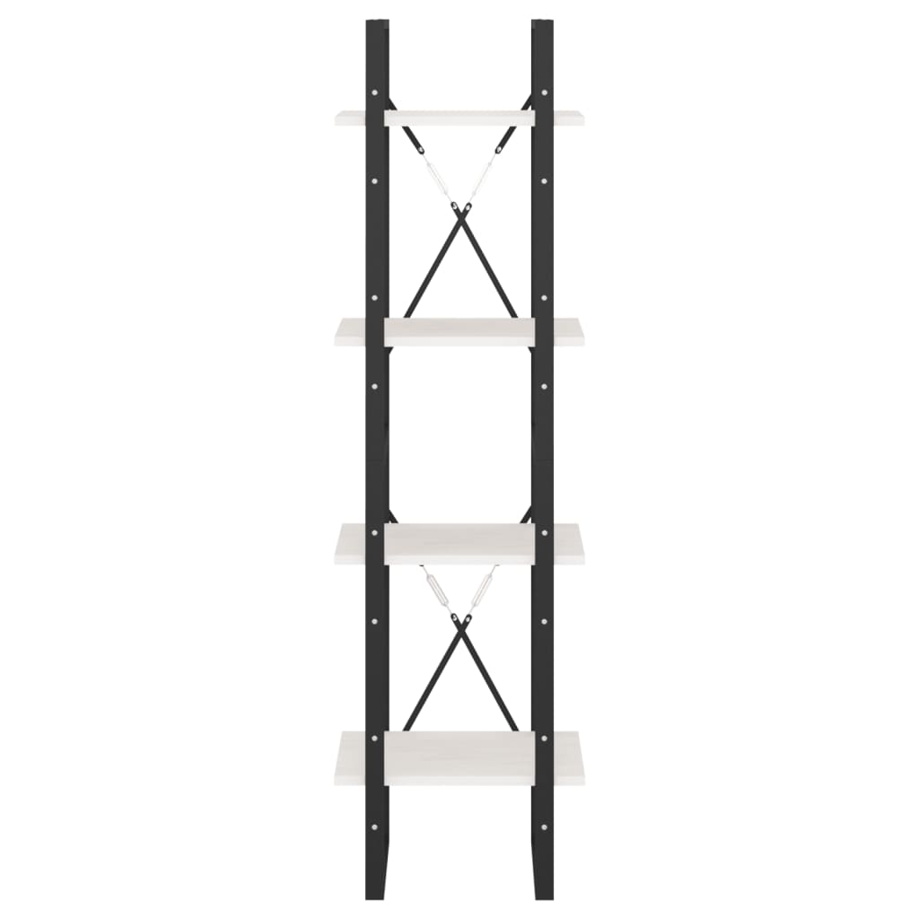 Bücherregal 2 Fächer Weiß 40x30x70 cm Holzwerkstoff