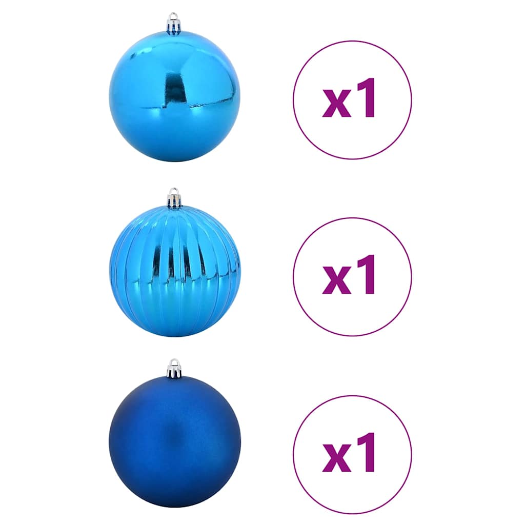 Weihnachtsbaumkugel Set XL 9 pcs Rot Kunststoff