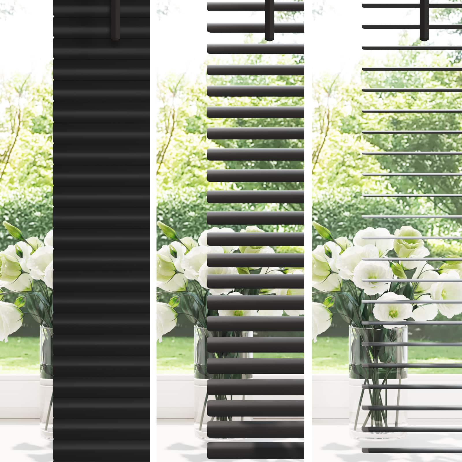 Jalousie Silber Grau 150 x 40 cm 25 mm PVC