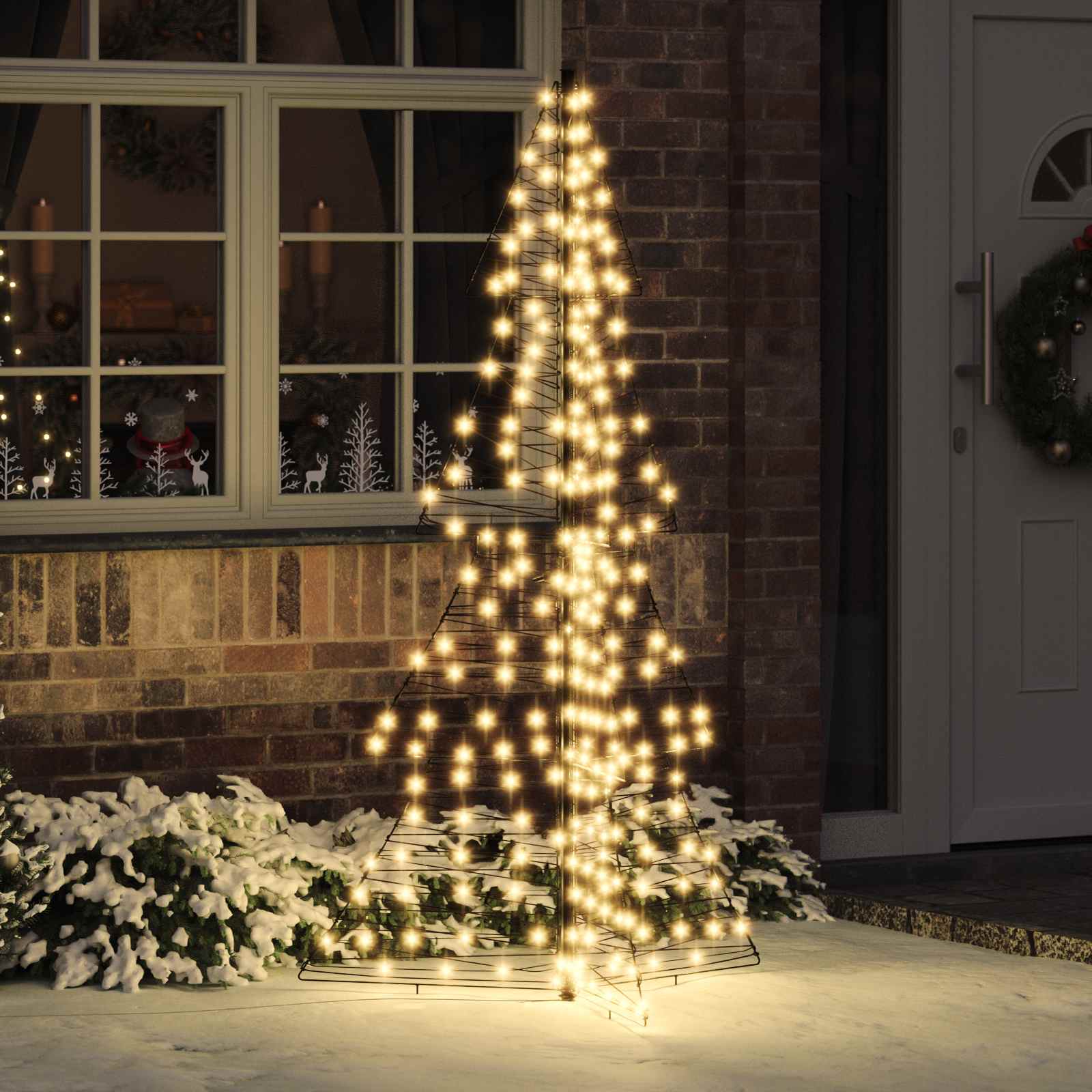 Weihnachtsbaum mit 100 LEDs Warmes Weiß 120 cm PET