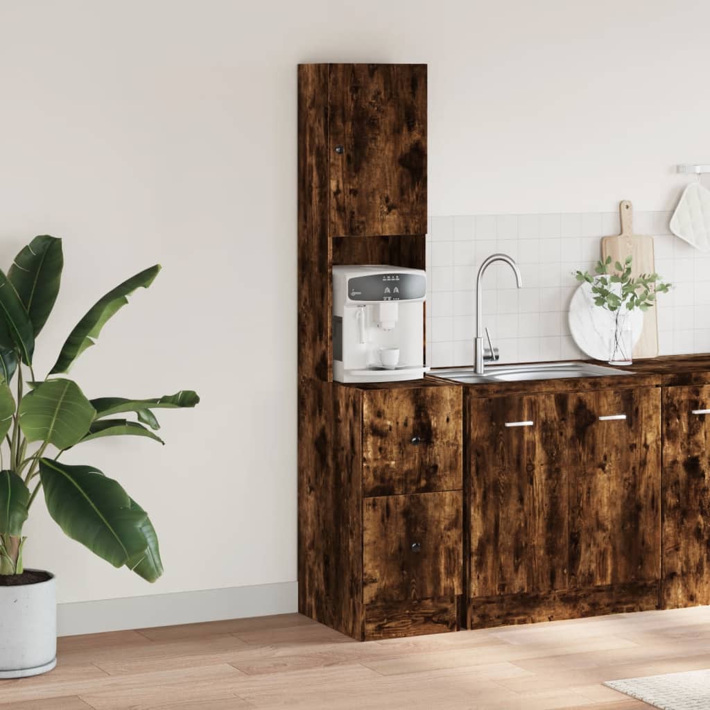 Küchenschrank Weiß 60x50x180 cm Holzwerkstoff