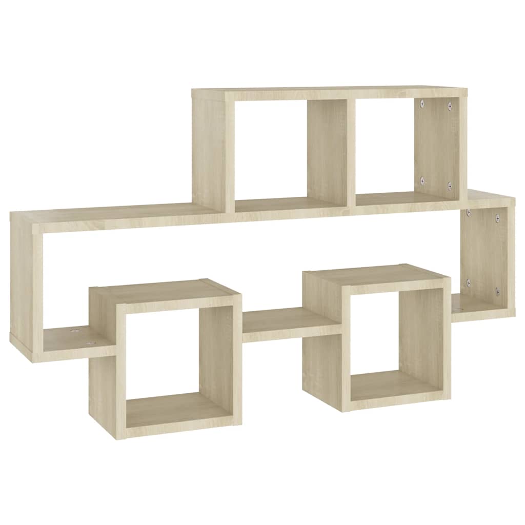 Wandregal in Autoform Weiß 82x15x51 cm Holzwerkstoff