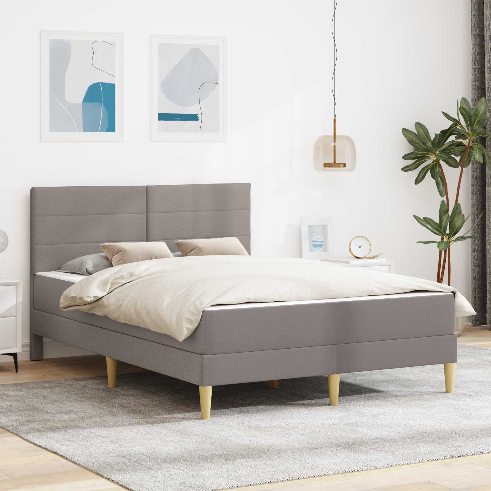 Bettrahmen Hellgrau 80 x 200 cm Polyester