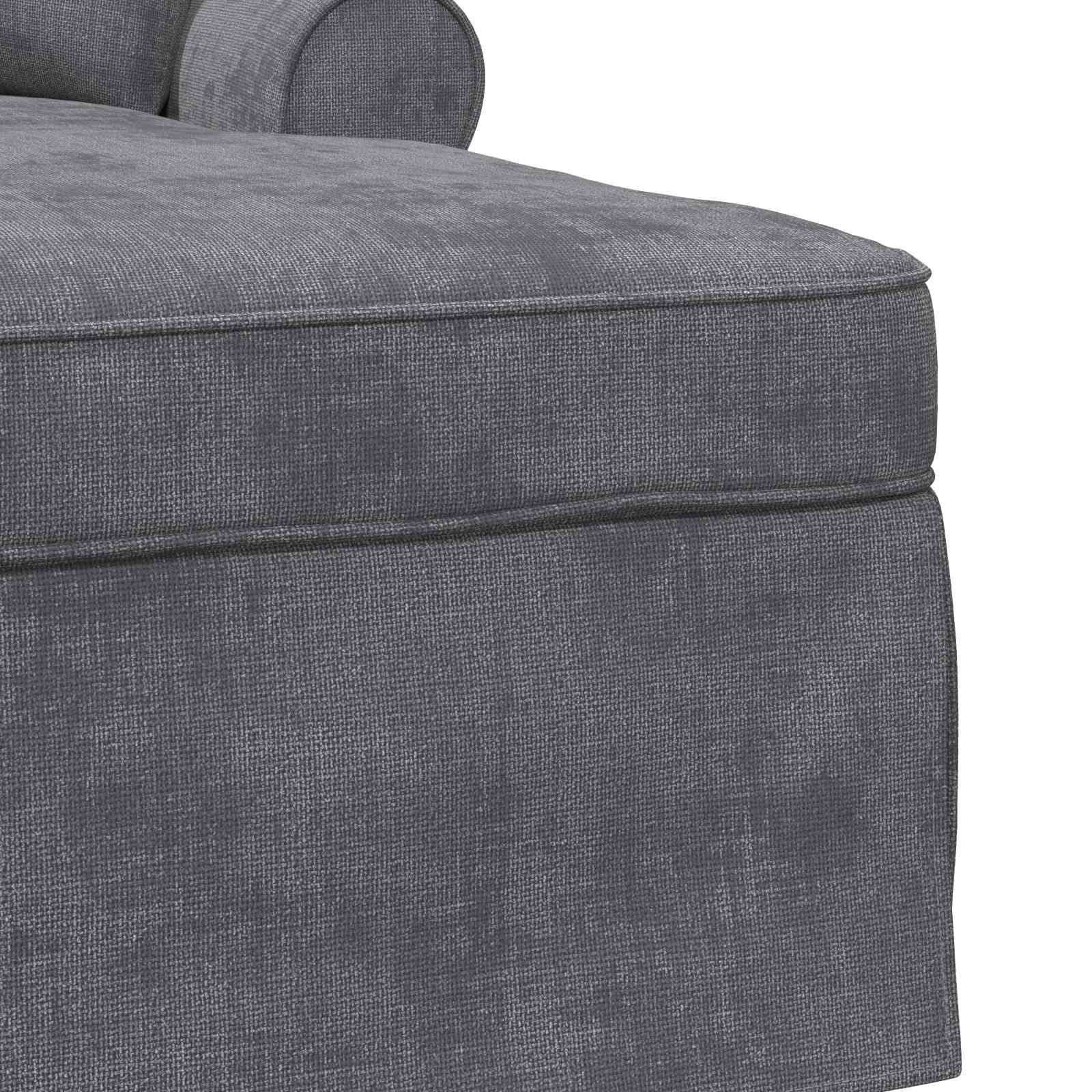Chaise Lounge mit Rock mit Kissen Creme 157 x 91 x 91 cm ARES