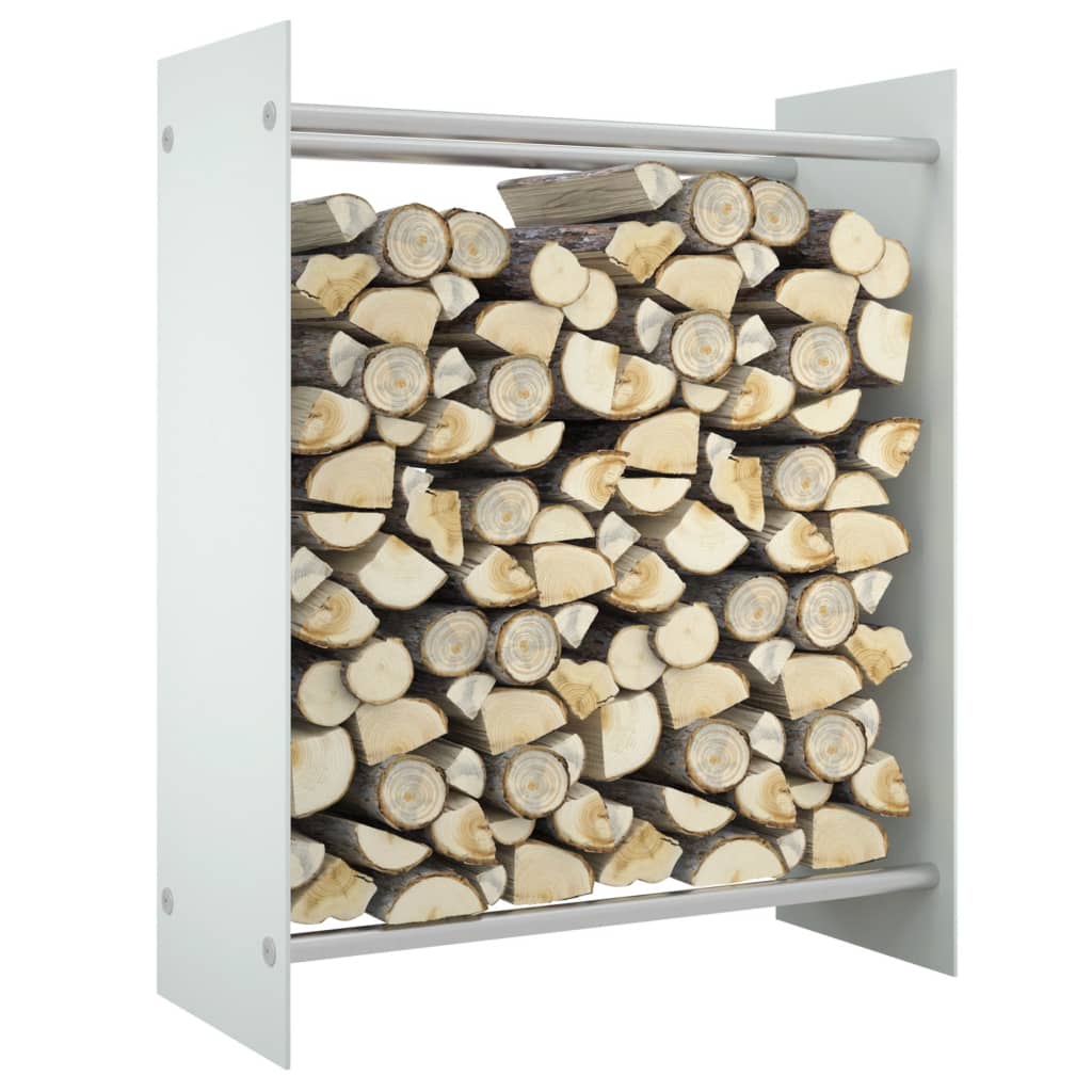 Brennholzregal Schwarz 40x35x100 cm Hartglas