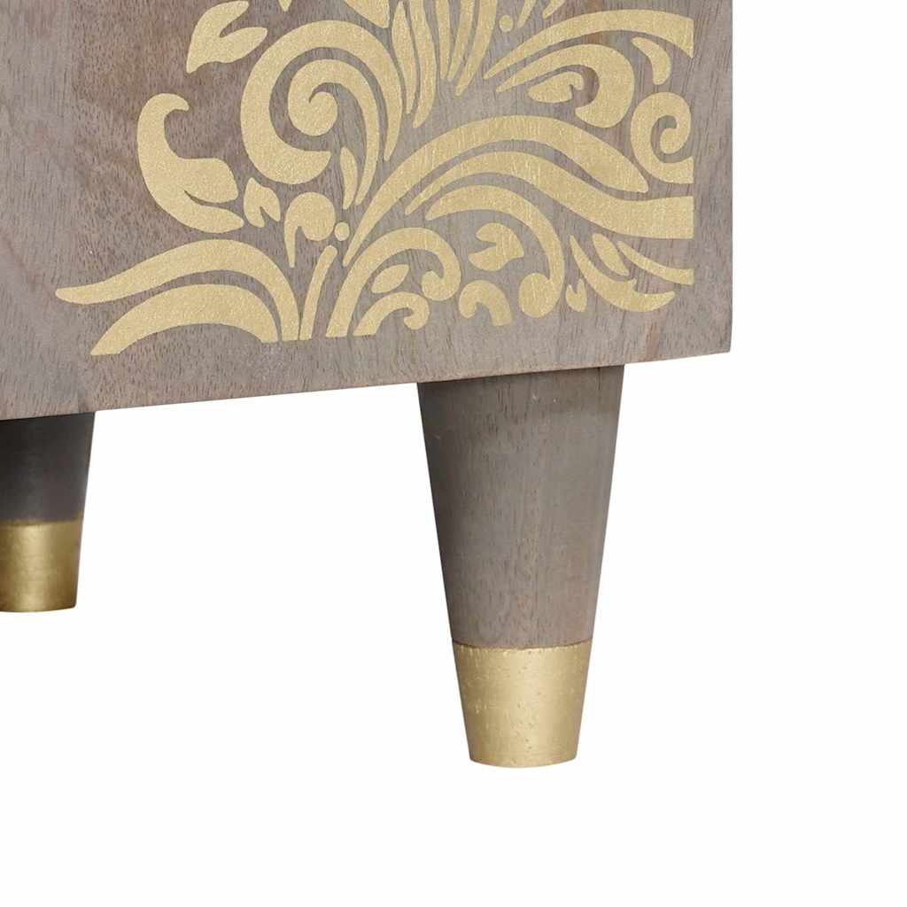 TV-Schränk mit Tür Honigbraun 105 x 33 x 46 cm Massivholz Mango