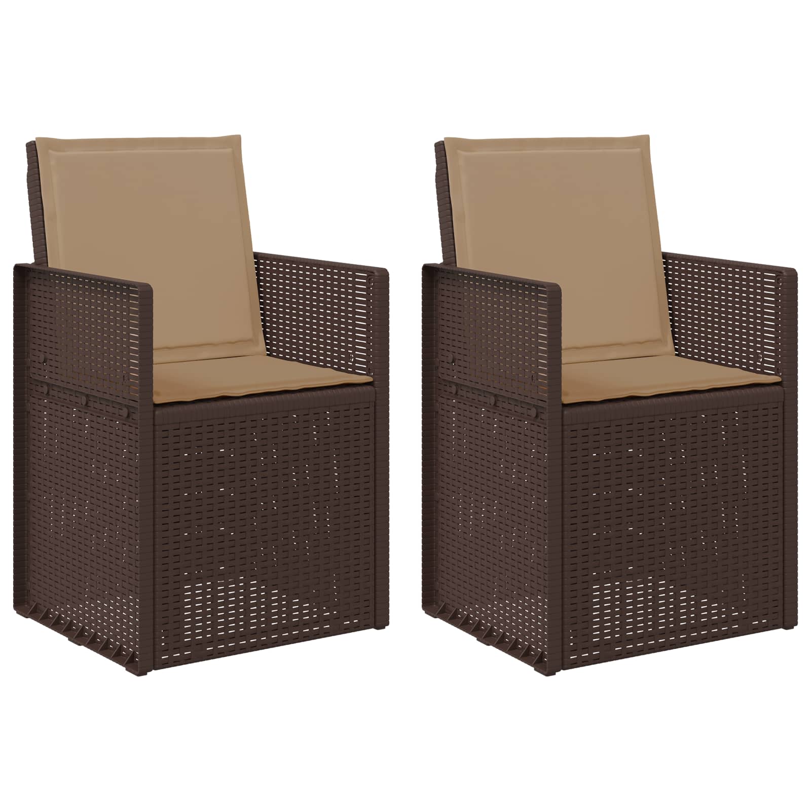 Garten Esszimmerstühle 2 pcs Weiß und Hellgrau PP