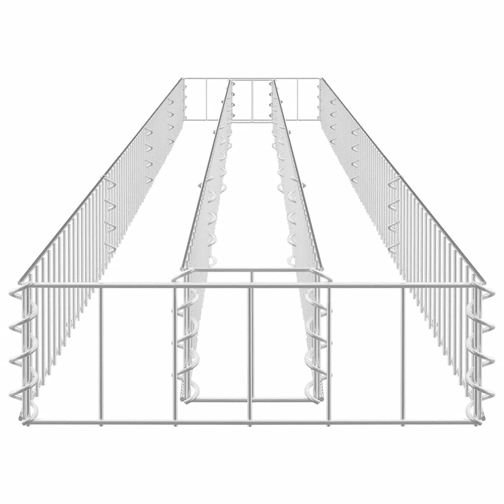 Gabionen-Hochbeet Verzinkter Stahl 90x30x10 cm