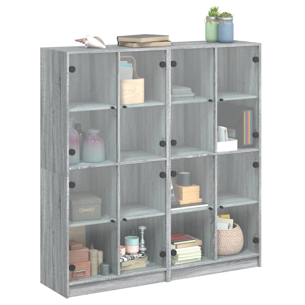 Bücherschrank mit Türen Weiß 136x37x142 cm Holzwerkstoff