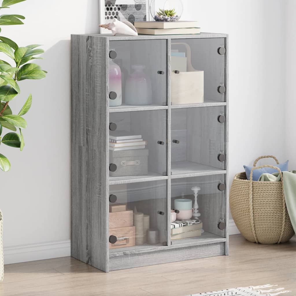 Bücherregal mit Türen Weiß 136x37x109 cm Holzwerkstoff