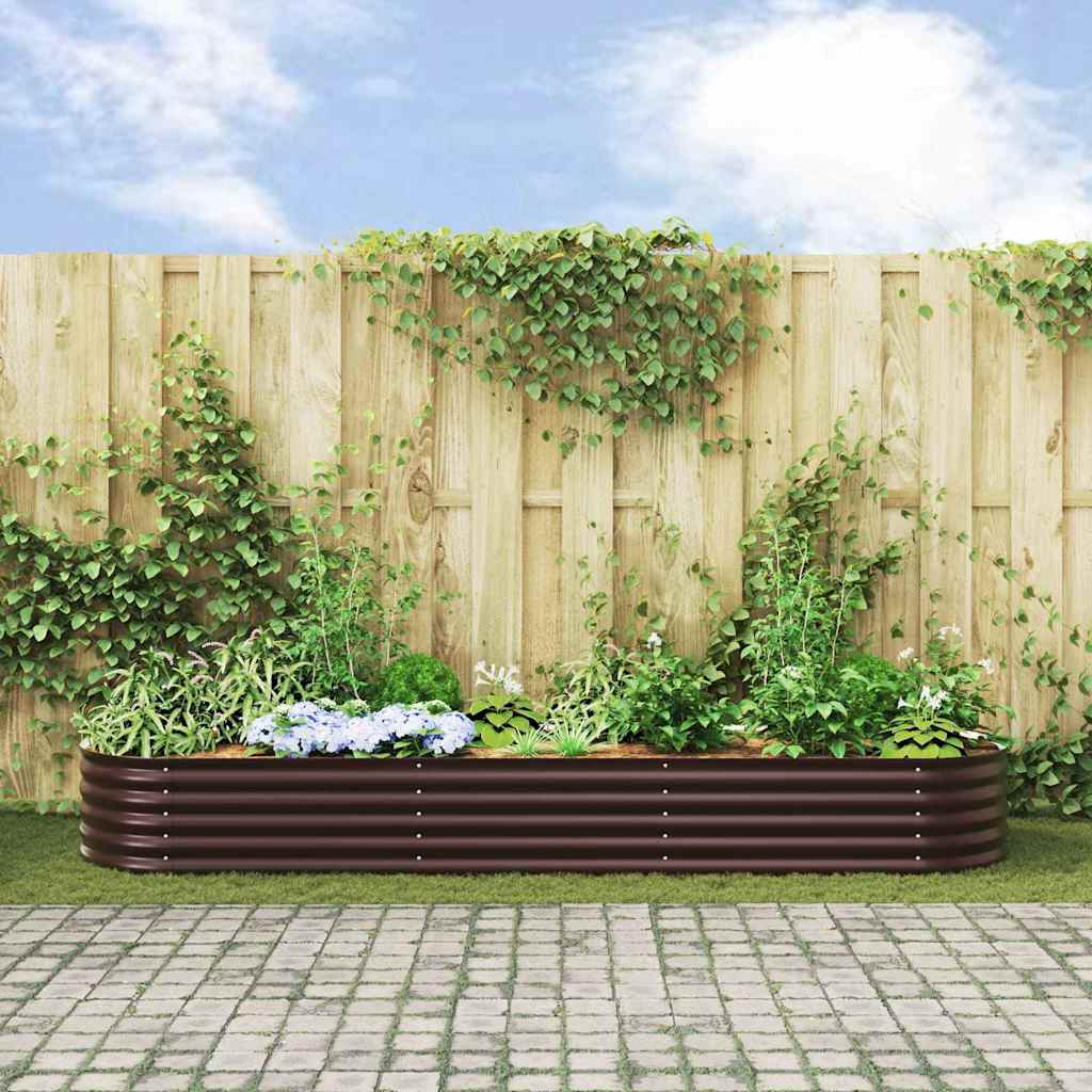 Hochbeet Grün 400 x 80 x 81 cm Stahl